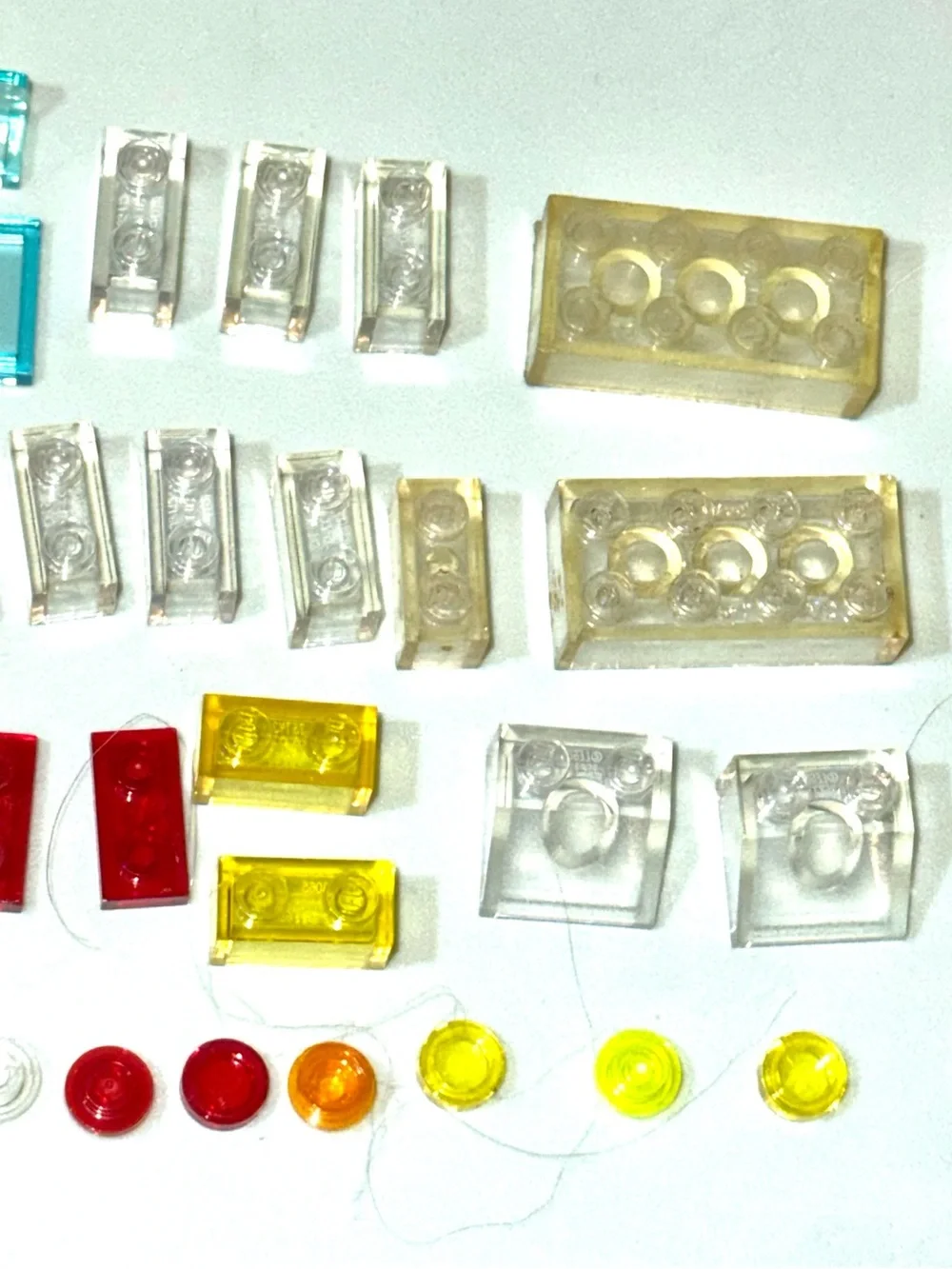LEGO transparent clear pieces blocks parts elements lot